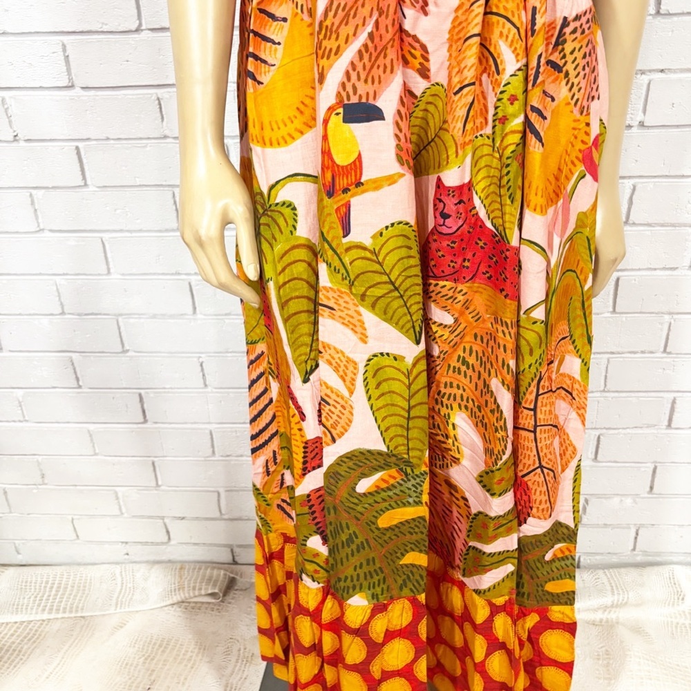 Farm Rio Women’s‎ Summer Dream Ruffle Hem Maxi Dress - Picture 9 of 11